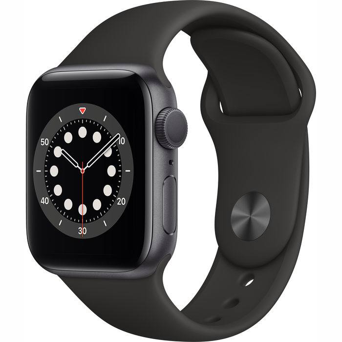 Viedpulksteņi Apple Watch Series 6 GPS 44mm Space Gray Aluminium Case with Black Sport Band [Demo, komplektācijā neietilpst lādētājs]